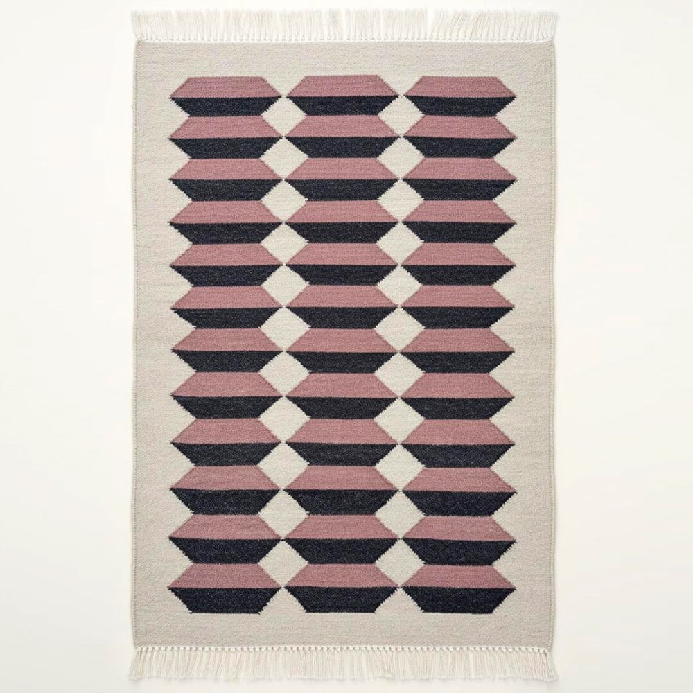 Handcrafted Vintage Multicolor Wool Dhurrie For Living Room